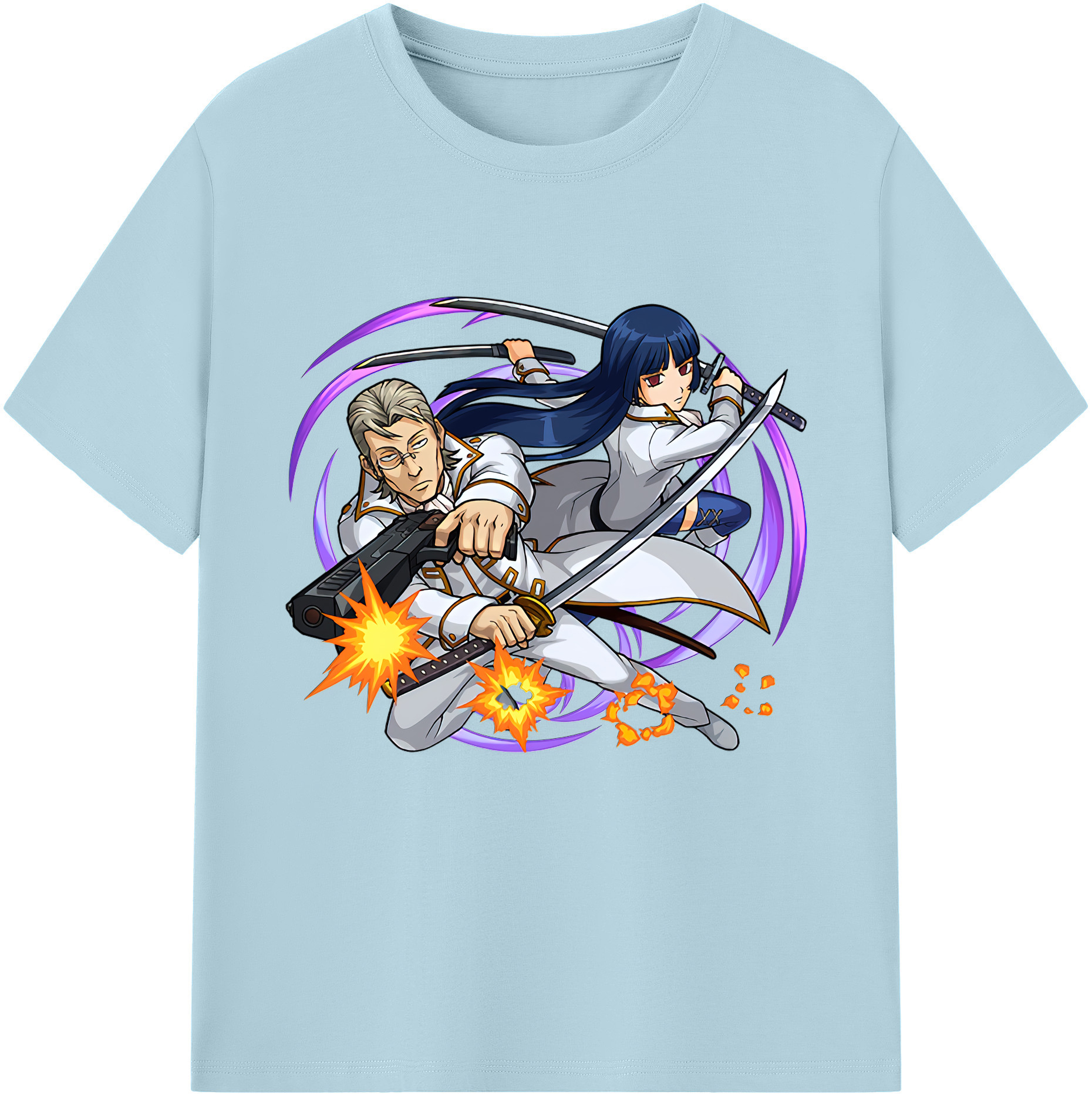 （画像用） ぎんたま 坂田銀時（さかたぎんとき） 神楽 志村新八（しむら しんぱち） GINTAMA Sakata Gintoki Kagura Shimura Shinpachi 綿100％半袖Tシャツ（フロントプリント）